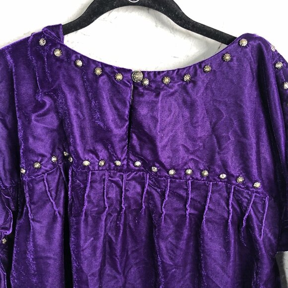 Roja Velvet Top Women Medium Purple Studded Velour Festival Castle Core Regal - Picture 2 of 16